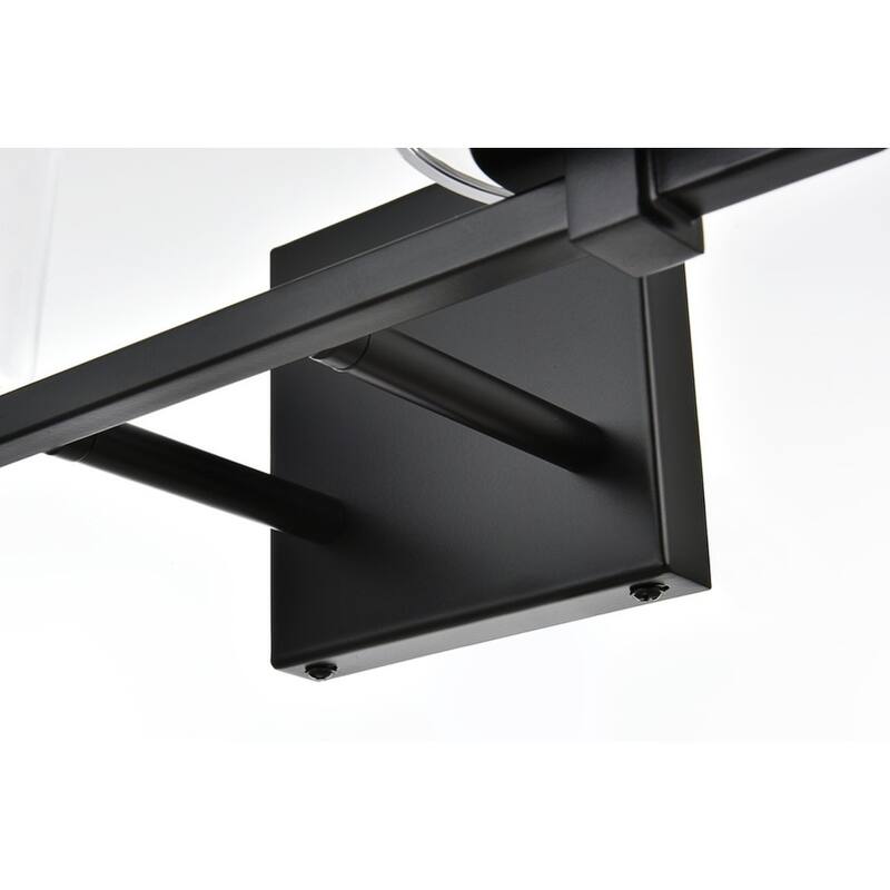 Kelly 1 Light Black and Clear Bath Sconce