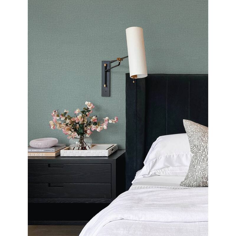 Advantage Eagen Grey Linen Weave Wallpaper