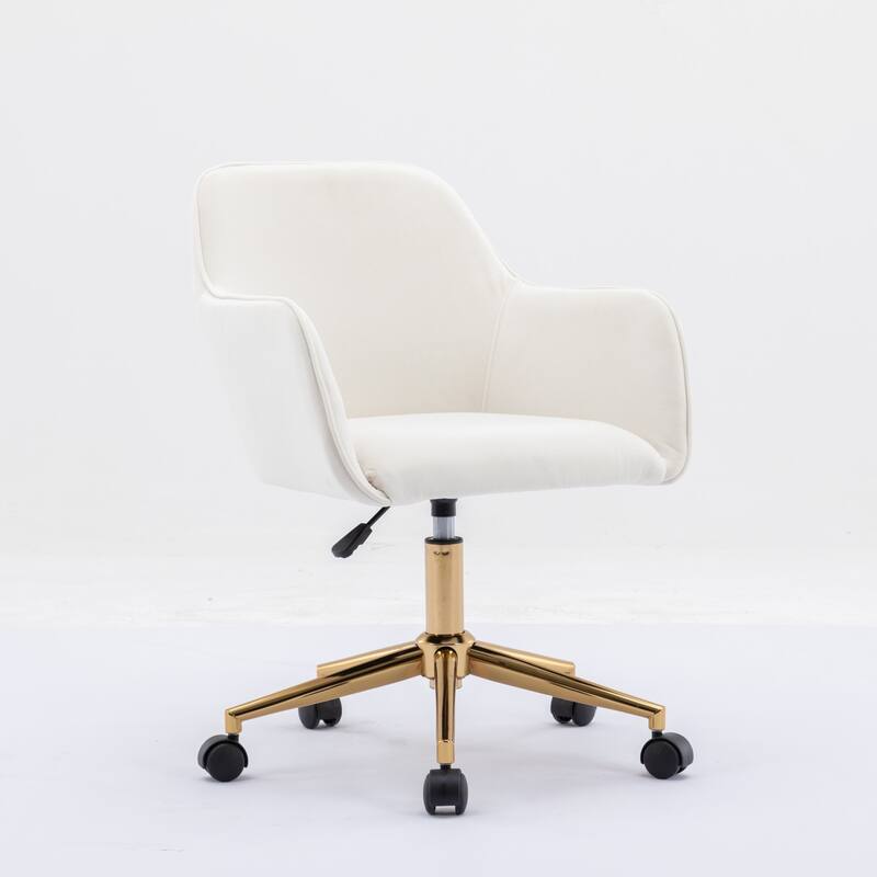 Velvet Adjustable Height Home Office Swivel Chair with Universal Wheel