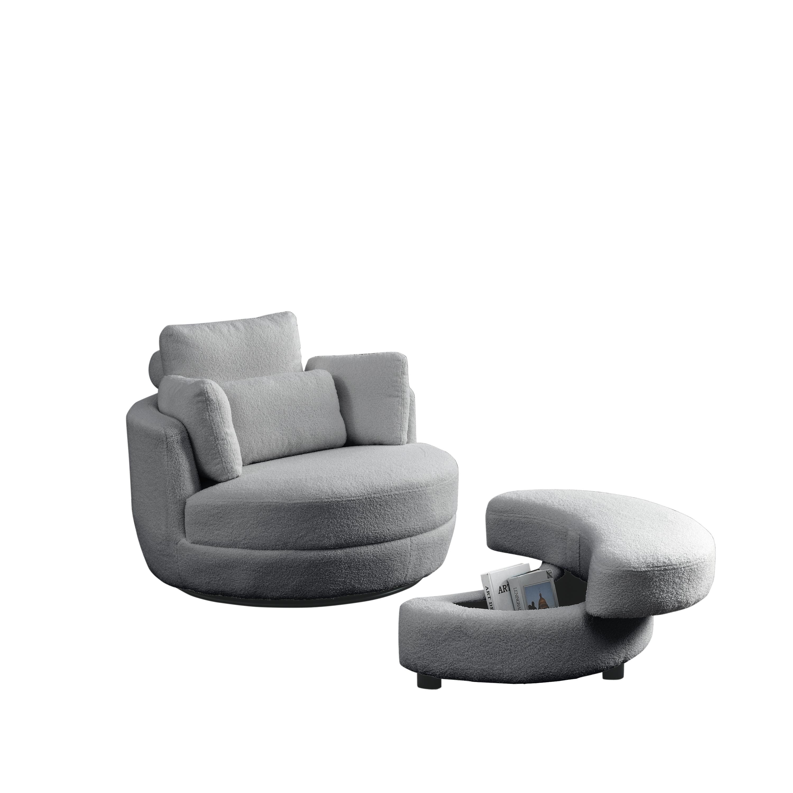 Black oversized sale swivel chair
