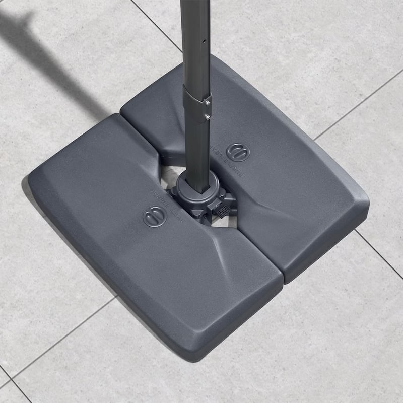 PURPLE LEAF Sturdy 220 lbs Patio Cantilever Umbrella Base Stand - 35.9" X 35"