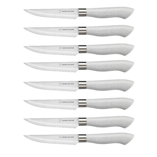 Dura Living EcoCut 8Piece Steak Knife Set High Carbon MicroSerrated