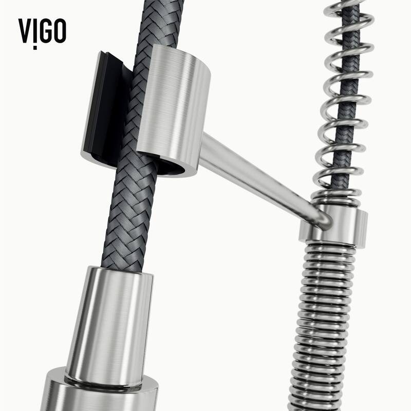VIGO Edison 19" H Single Handle Pull-Down Sprayer Kitchen Faucet