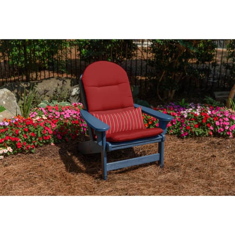 Sunbrella Solid Fabric 1-Piece Outdoor Adirondack Chair Cushion, 20.5"W x 49"L