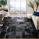 preview thumbnail 10 of 27, SAFAVIEH Handmade Studio Leather Milja Modern Leather Rug 8' x 10' - Black - Rectangle