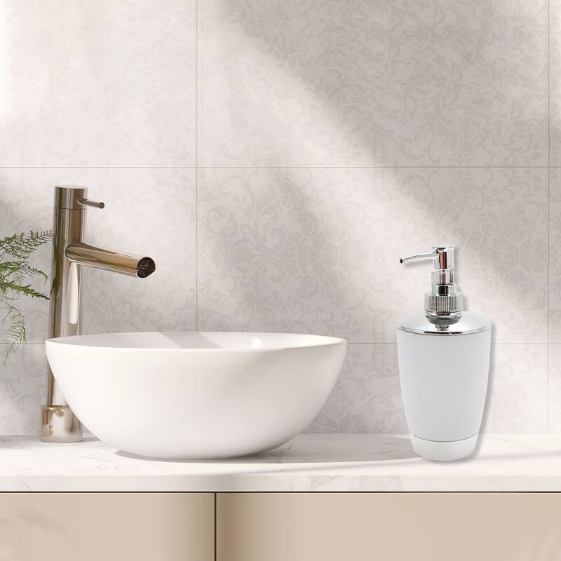 Elegant Soap Pump Dispenser Set for Bathroom for Laundry Rooms 1 Set - White