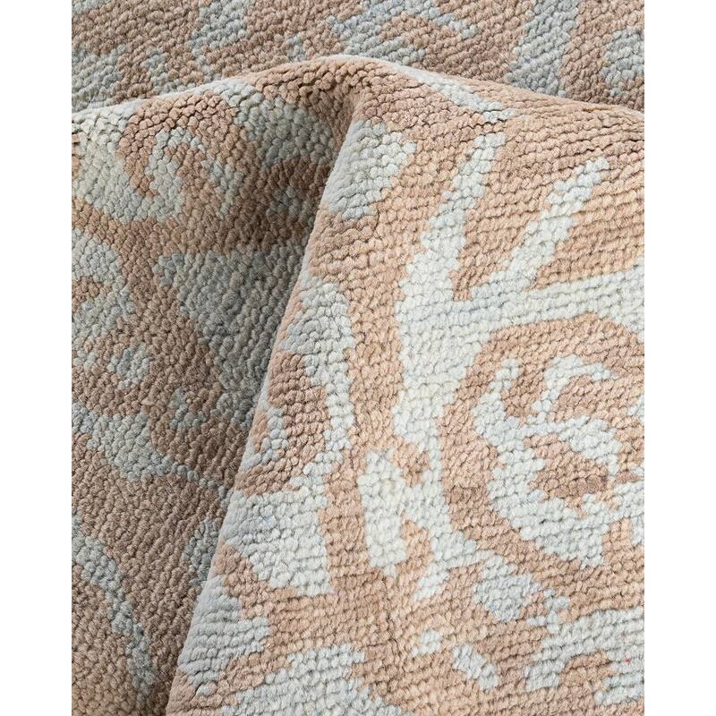 Modern One-of-a-Kind Handmade Area Rug - Brown, 8' 0" x 9' 10" - 8' 0" x 9' 10"