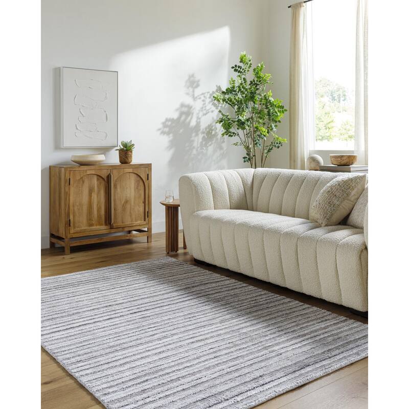 Akira Casual Stripe Area Rug - Brown/Gray - 2' x 3'