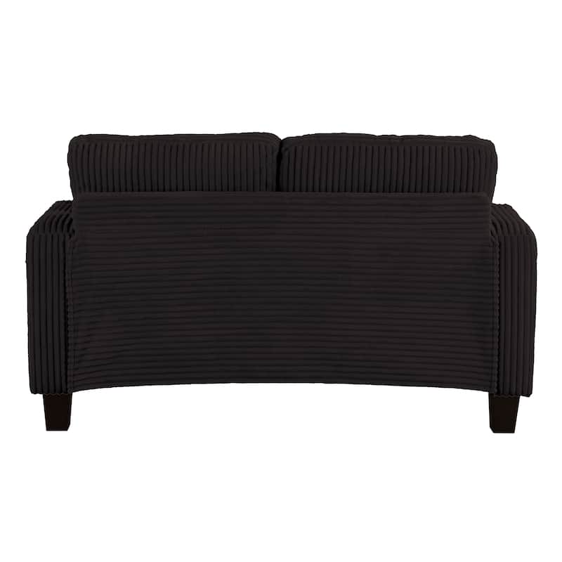 Furniture of America Xenia Modern Chenille Loveseat with Cup Holders
