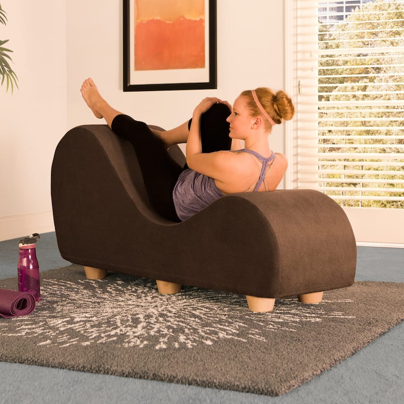 Avana Yoga Chaise Lounge w/ Maple Wood Feet