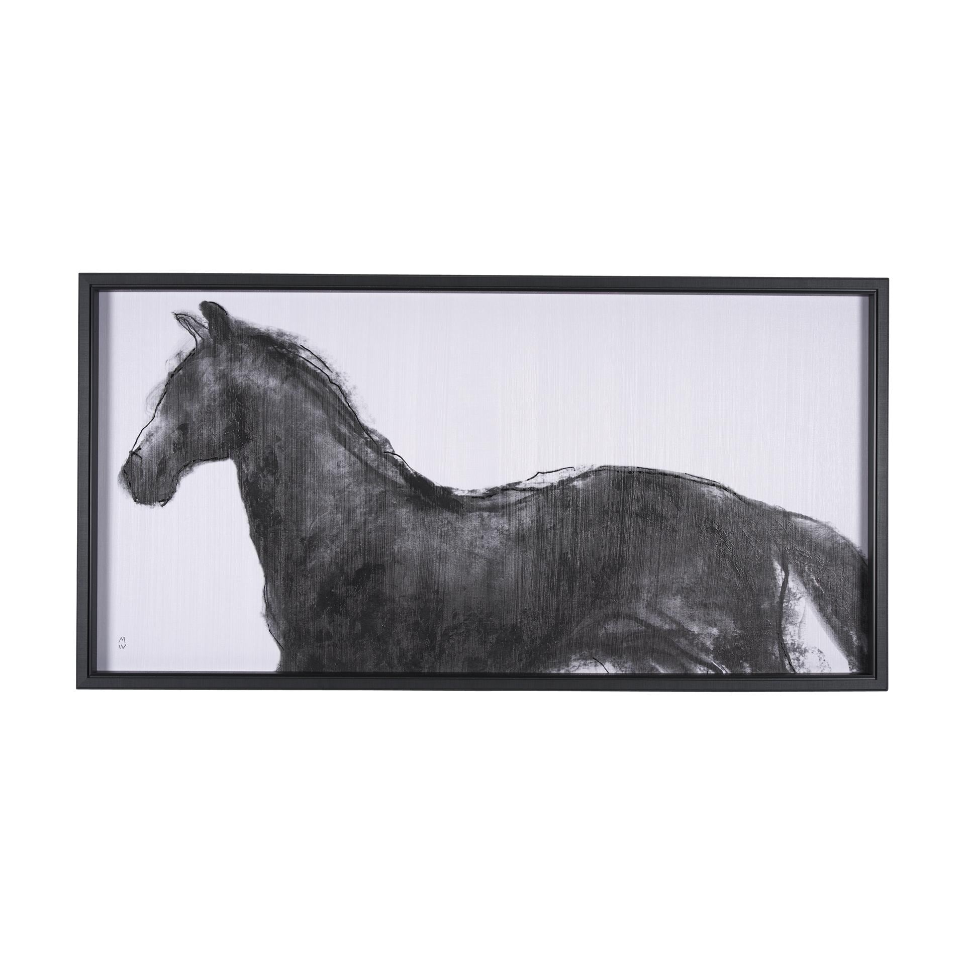 Mercana Equine Sketch 9 by Manny Woodart a Hand Embellished Textured Framed Art Print