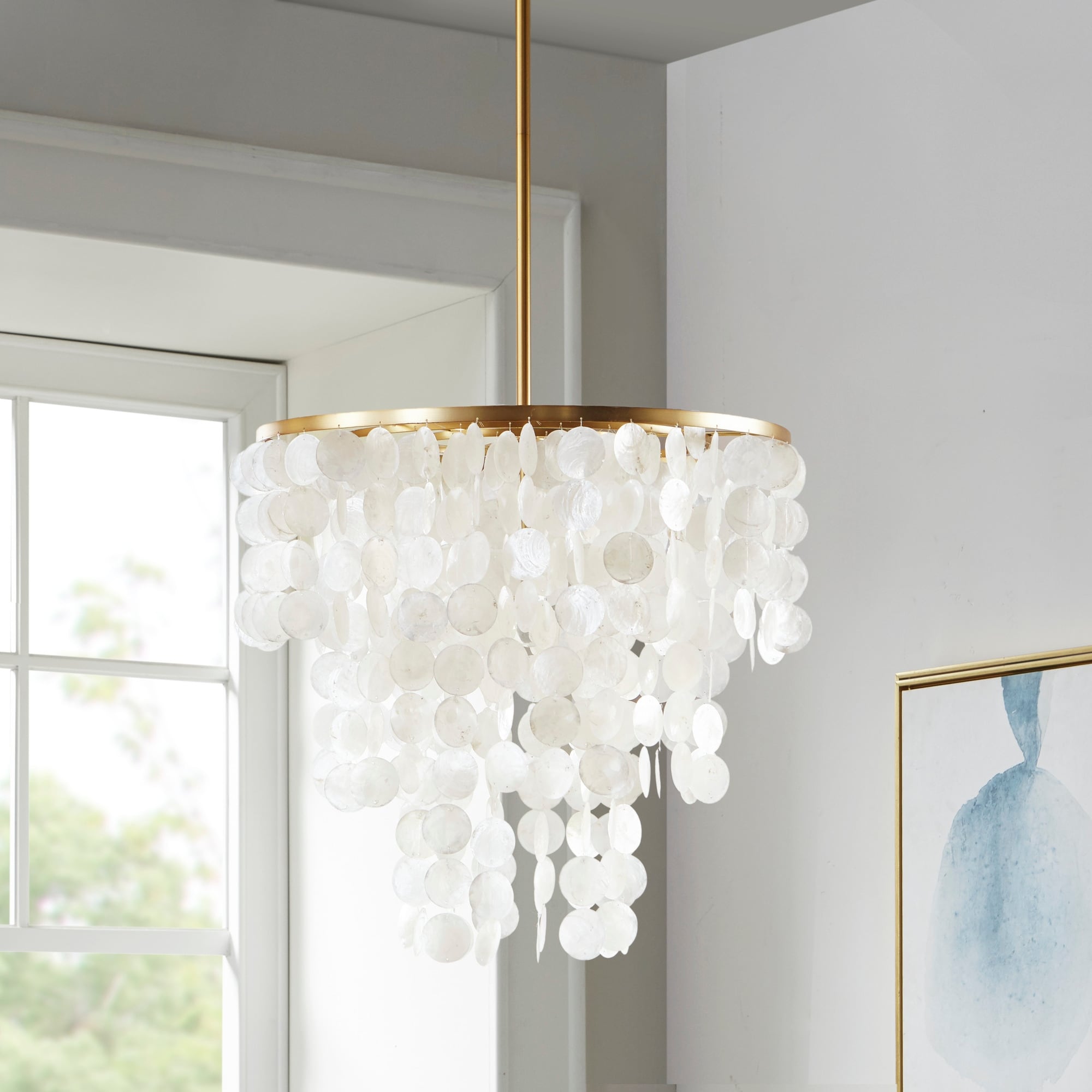 White pendant chandelier cheap