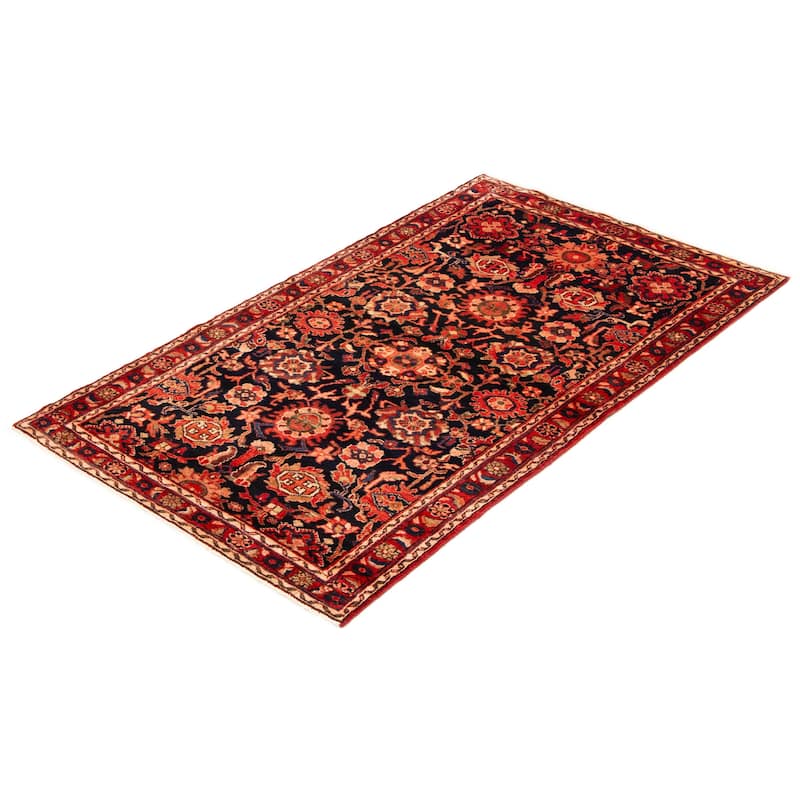 ECARPETGALLERY Hand-knotted Anadol Navy Wool Rug - 4'0 x 6'11