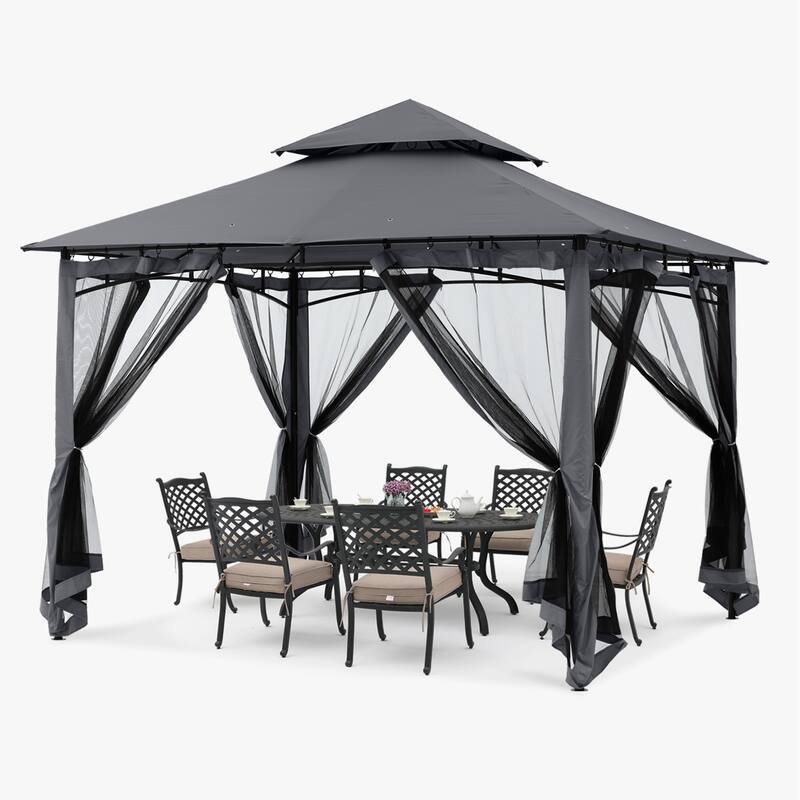 ABCCANOPY Patio Outdoor Gazebo for Double Roof Soft Canopy