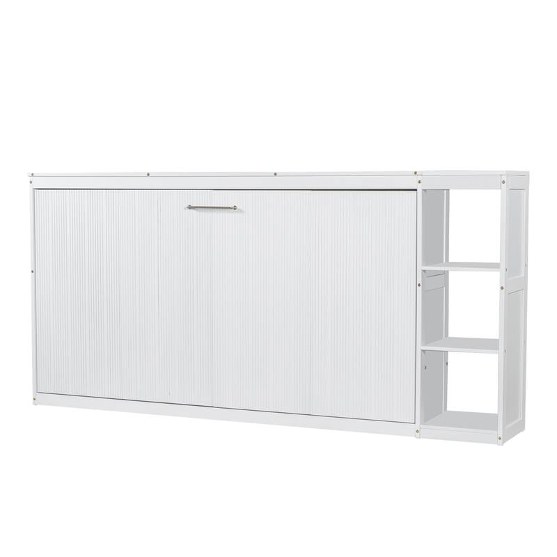 Twin Size Murphy Bed with Bookshelf
