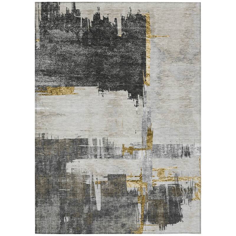 HomeRoots Abstract Traditional Rectangle Outdoor Rug