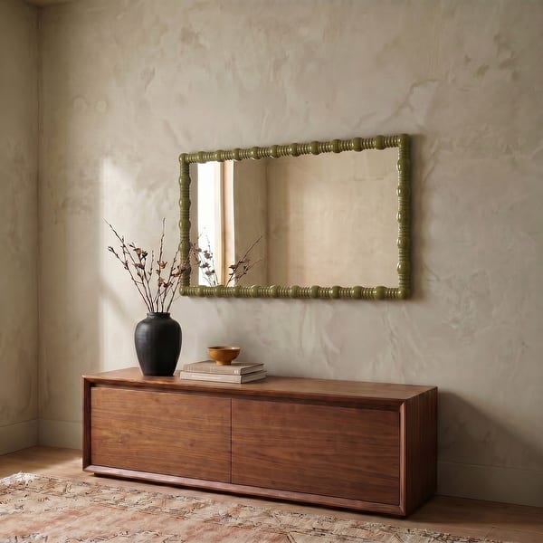 slide 2 of 10, Dowel Wall Mirror Sage Green