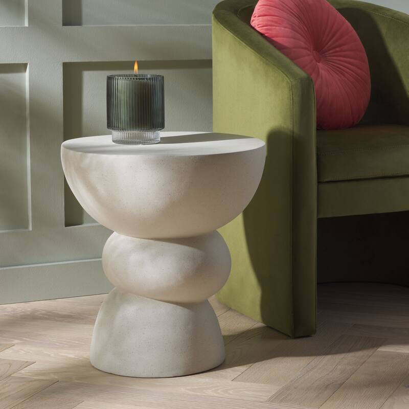 SAFAVIEH Erwin Accent Table (Fully Assembled) - 17"W x 17"D x 18"H - White