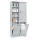 preview thumbnail 31 of 75, GDFStudio - Elijah Tall Bathroom Cabinet with Tilt-Out Laundry Hampers and Adjustable Shelves
