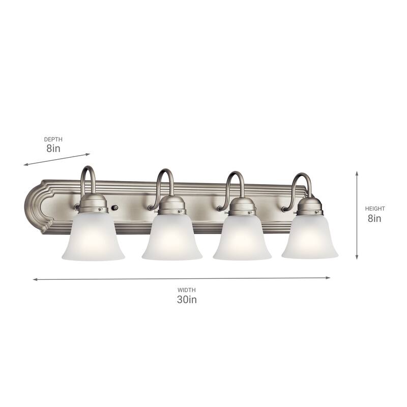 Kichler Lighting Traditional 4-light Brushed Nickel Bath/Vanity Light