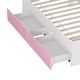 preview thumbnail 10 of 20, Twin Size House-Shaped Wooden Kids Bed Frame with Storage Shelf on the Headboard and Built-in Two Storage Drawers
