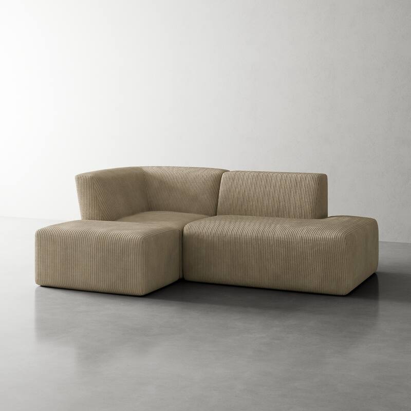 Oversized Corduroy Modular Sectional Fabric Sofa