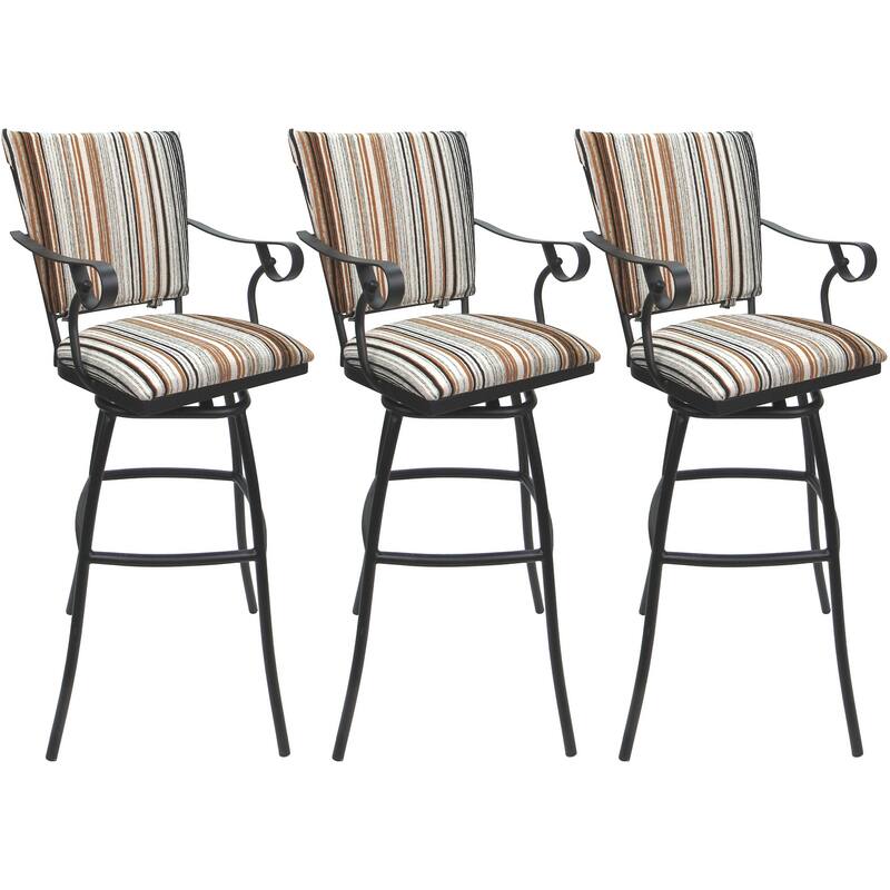 Set of 3 Outdoor Indoor Bar Stool Counter Extra Tall - Jenna PB Arms