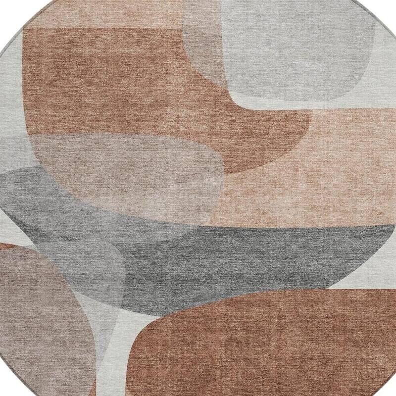 HomeRoots Abstract Transitional Rectangle Outdoor Rug