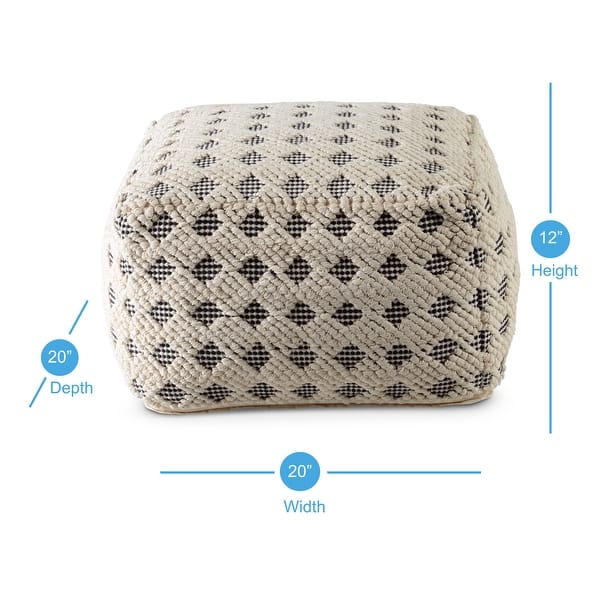 The Curated Nomad Kembel Pouf Ottoman