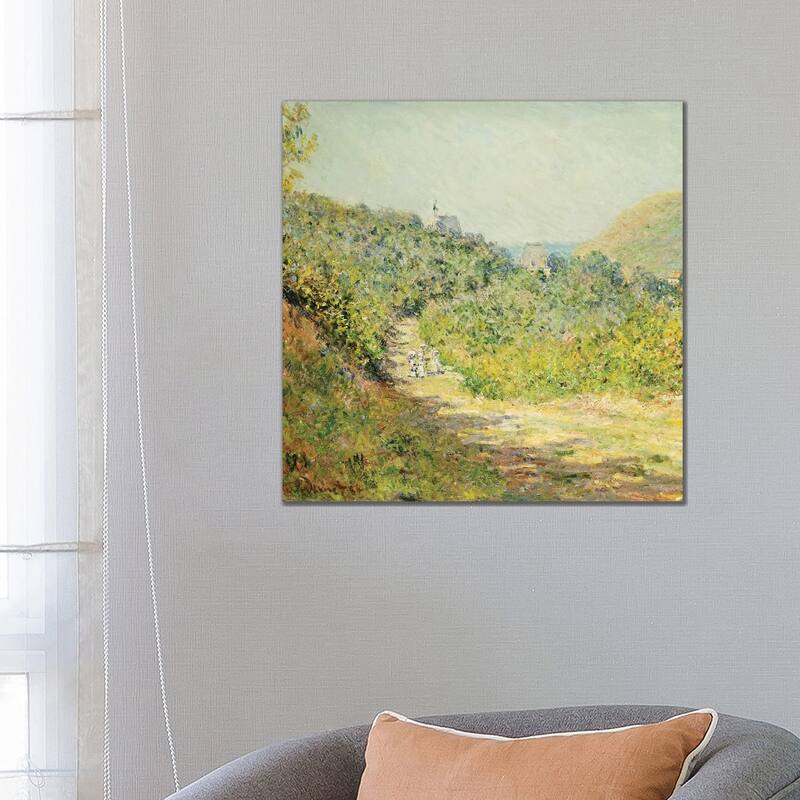 iCanvas "Aux Petites Dalles, 1884 " by Claude Monet Canvas Print - 26x26x1.5