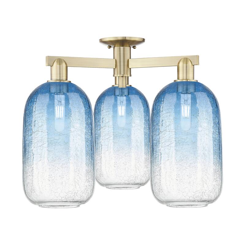 Innovations Lighting Downtown Urban - Brookhaven Cloche - 3 Light 25" Semi-Flush Mount