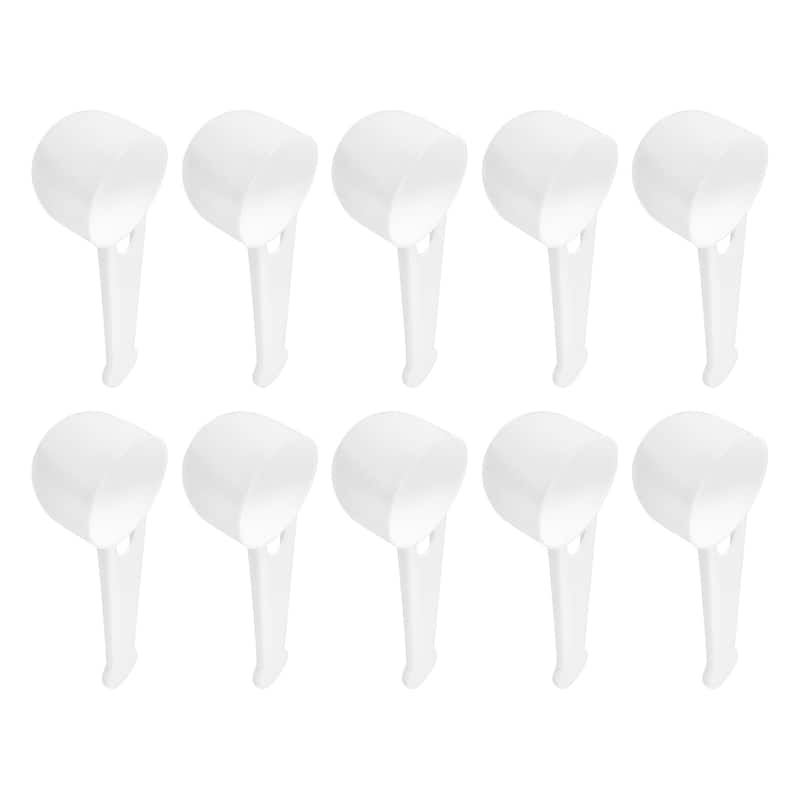 10Pcs Plastic Measuring Spoons Powder Scoops Spoon Kitchen Spoons, 10g White