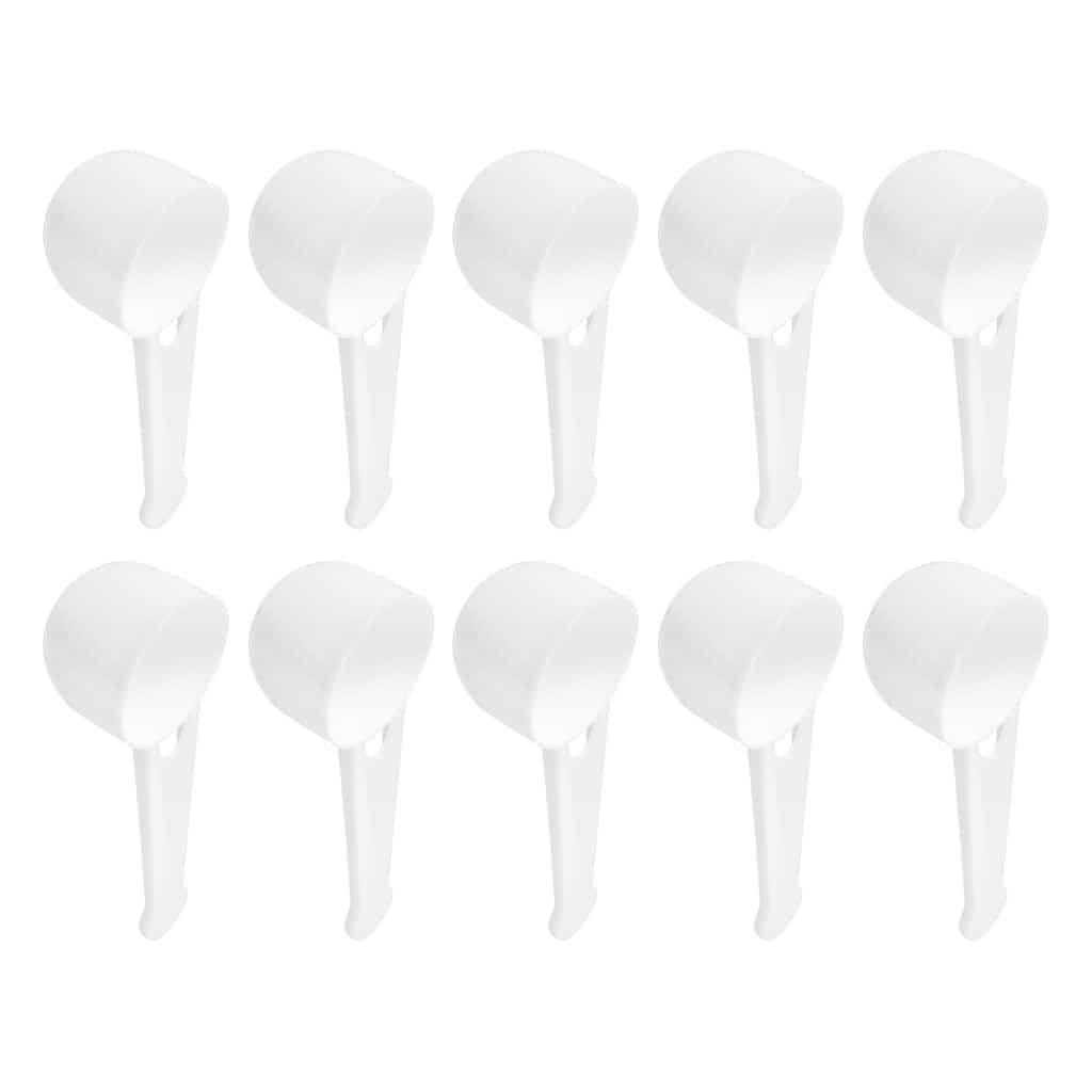 10Pcs Plastic Measuring Spoons Powder Scoops Spoon Kitchen Spoons, 10g White