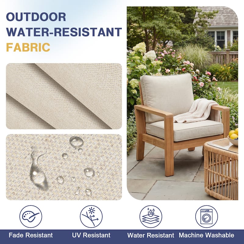 Aoodor Outdoor Seat/Back Cushion Set of 2