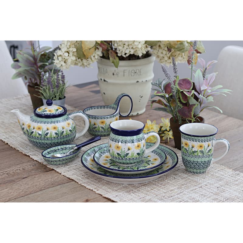 Blue Rose Polish Pottery 826 Ceramika Artystyczna Large Coffee Mug