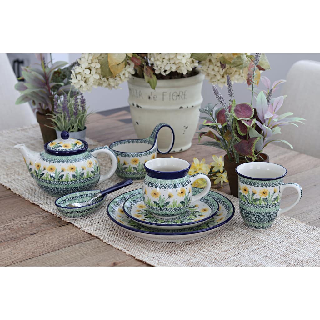 Blue Rose Polish Pottery 826 Ceramika Artystyczna Large Coffee Mug