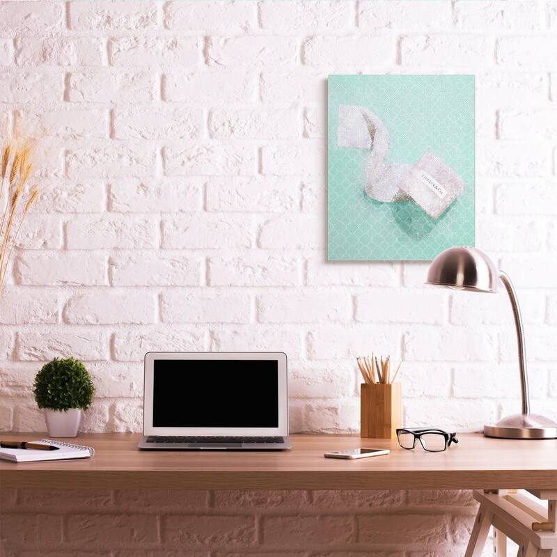 Stupell Luxe Toilet Paper over Geometric Tile Designer Detail Canvas Wall Art Design By Ziwei Li