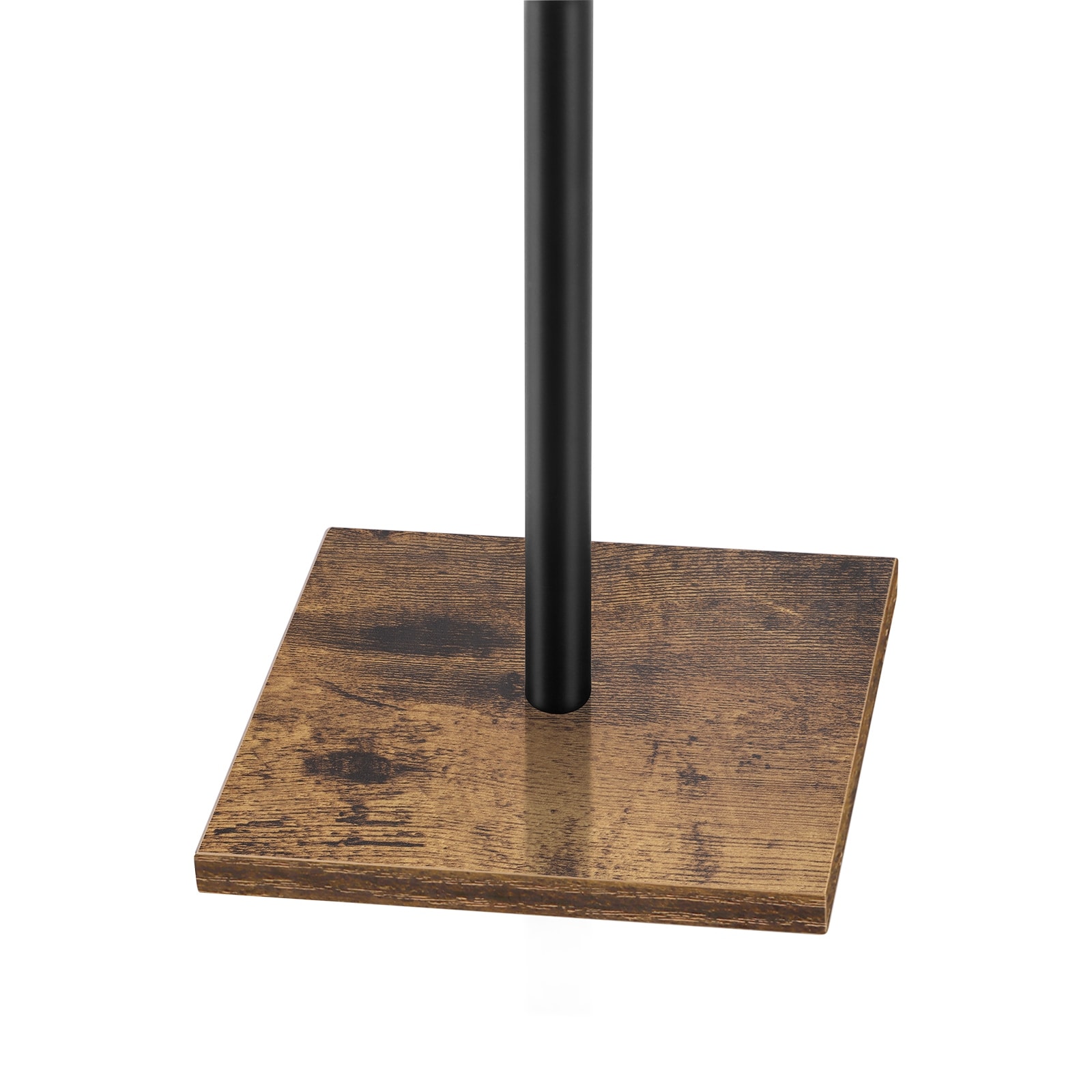 Free Standing Toilet Paper Holder with Wood Base, Black