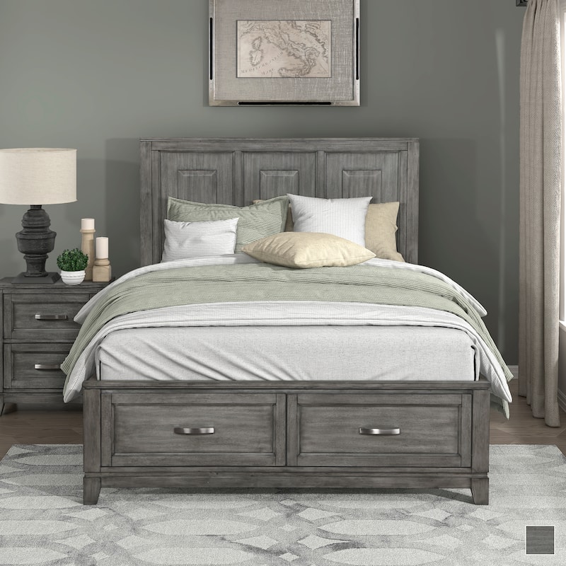 Asa Platform Bed with Footboard Storage, Queen
