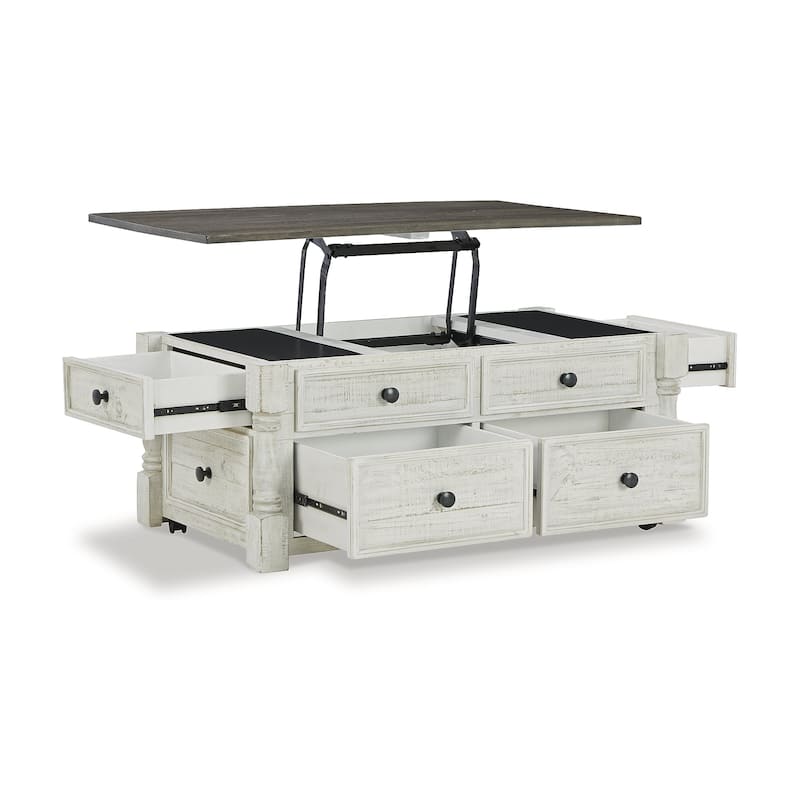 Signature Design by Ashley Havalance White/Gray Lift Top Cocktail Table - 26"W x 46"D x 20"H