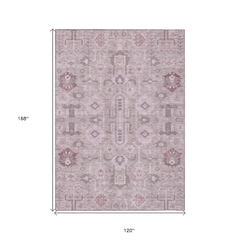 HomeRoots Oriental Traditional Rectangle Outdoor Rug