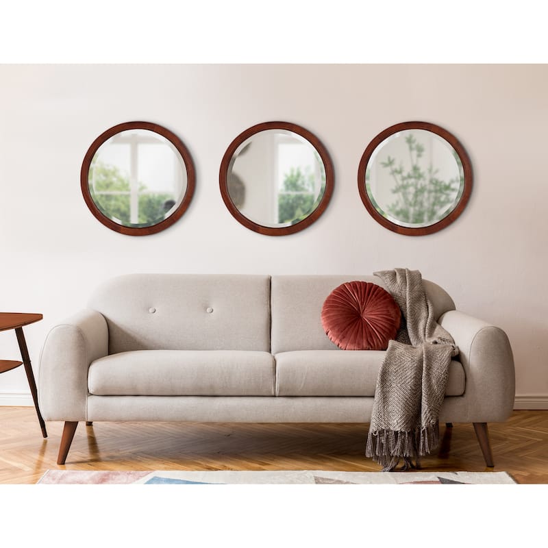 Kate and Laurel Hogan Round Framed Wall Mirror