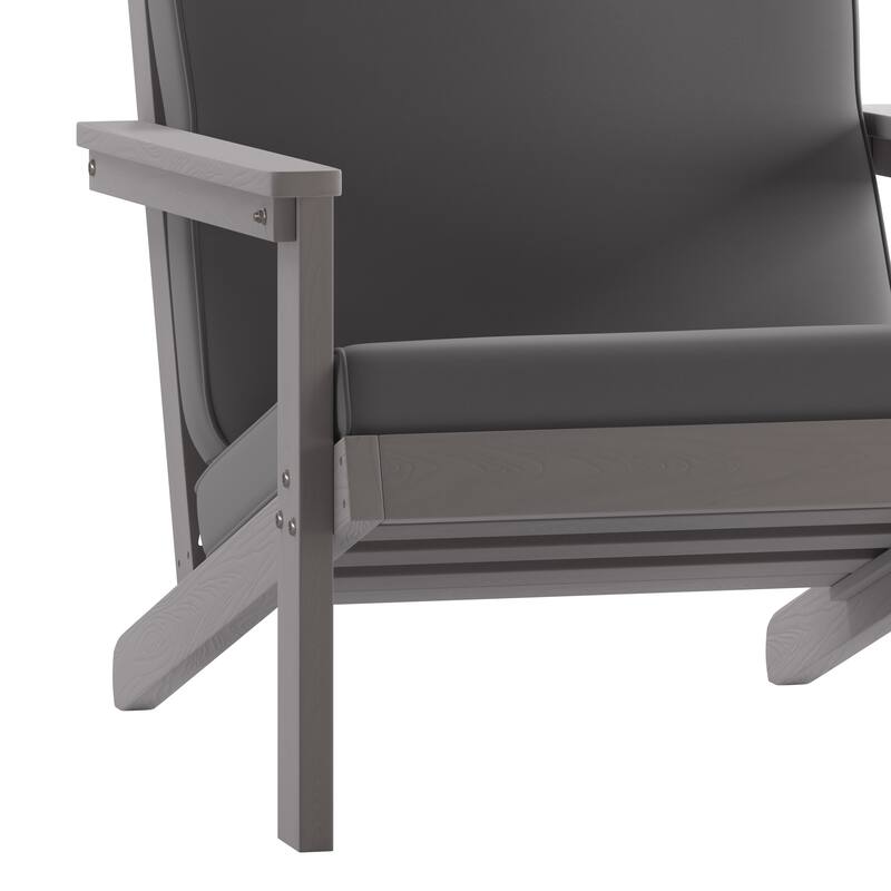 All-Weather Poly Resin Adirondack Style Chair & Cushions