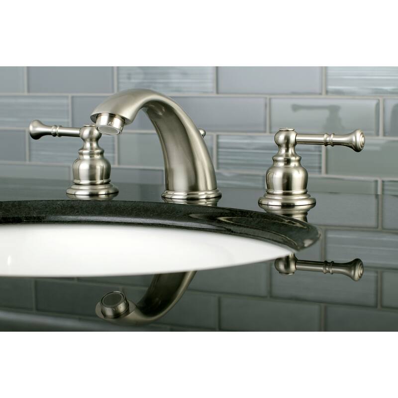Kingston Brass Naples 1.2 GPM Widespread Bathroom Faucet with Pop-Up