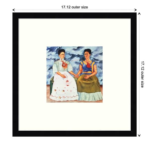 dimension image slide 1 of 4, The Two Fridas 1939 by Frida Kahlo Framed Art Print