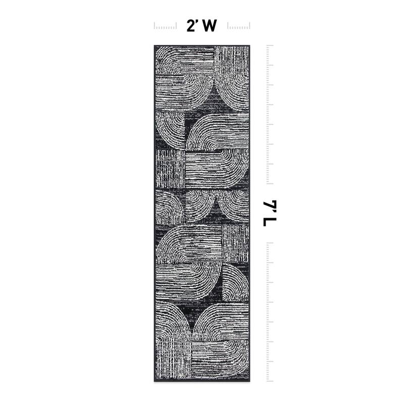 World Rug Gallery Geometric Arch Area Rug