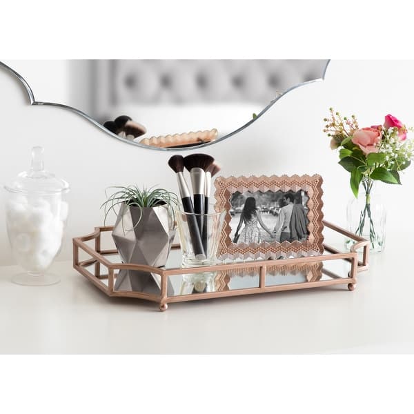 slide 2 of 23, Kate and Laurel Ciel Mirrored Decorative Tray - 19x13x3
