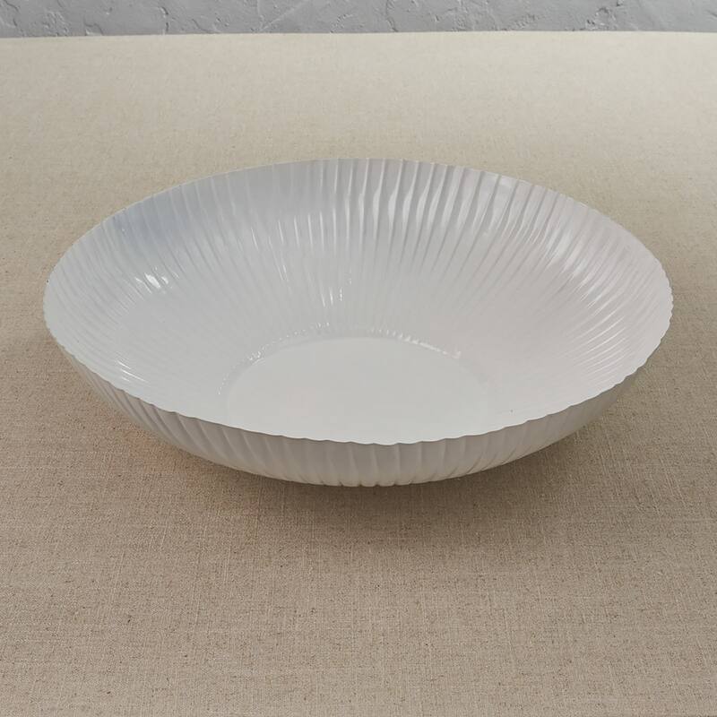 Split P White Corrugated Bowl 16" - 16 x 3.75 x 16
