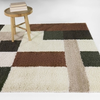 Martha Color Block Shag Area Rug - Bed Bath & Beyond - 43348183