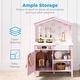 preview thumbnail 3 of 3, Pretend Play Wooden Farmhouse Kitchen Set w/ Storage, 5 Accessories